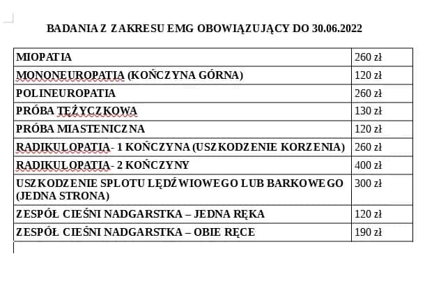 Ile kosztuje badanie EMG prywatnie - aktualne ceny i cenniki w Polsce